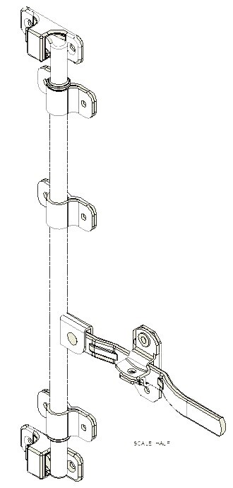 S-5654-XP24-25 Cam Door Lock Rod Kit